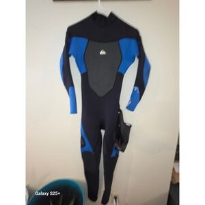 O'Neill Mens Full Body Wetsuit Size M Black Blue Surfing Diving Suit with Hood